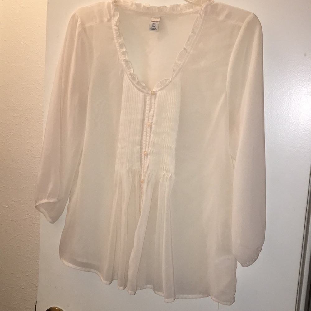 Sheer Off-White Blouse